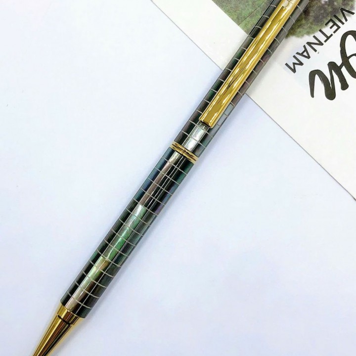 Tahitian Black Pearl Signature Pen-Chrome plated-INSPIRED